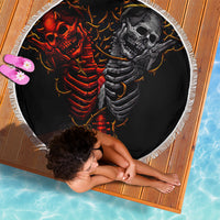 Skull Beach Blanket Devil And Angel Twin Skull - Wonder Print Shop