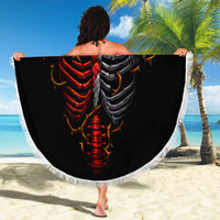 Skull Beach Blanket Devil And Angel Twin Skull - Wonder Print Shop