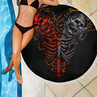 Skull Beach Blanket Devil And Angel Twin Skull - Wonder Print Shop