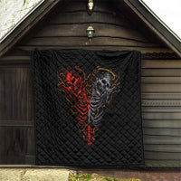 Skull Quilt Devil And Angel Twin Skull - Wonder Print Shop