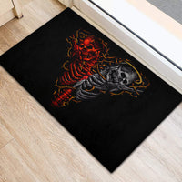 Skull Rubber Doormat Devil And Angel Twin Skull - Wonder Print Shop