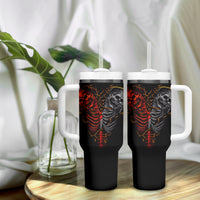 Skull Tumbler With Handle Devil And Angel Twin Skull - Wonder Print Shop