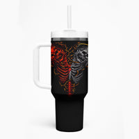 Skull Tumbler With Handle Devil And Angel Twin Skull - Wonder Print Shop