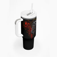 Skull Tumbler With Handle Devil And Angel Twin Skull - Wonder Print Shop