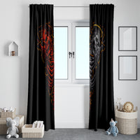 Skull Window Curtain Devil And Angel Twin Skull - Wonder Print Shop