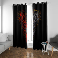 Skull Window Curtain Devil And Angel Twin Skull - Wonder Print Shop