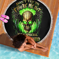 Skull Beach Blanket Don't Try To Figured Me Out - Wonder Print Shop