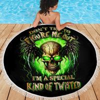 Skull Beach Blanket Don't Try To Figured Me Out - Wonder Print Shop