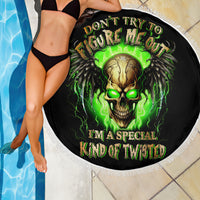 Skull Beach Blanket Don't Try To Figured Me Out - Wonder Print Shop