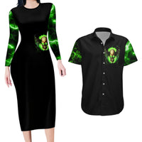 Skull Couples Matching Long Sleeve Bodycon Dress and Hawaiian Shirt Don't Try To Figured Me Out - Wonder Print Shop