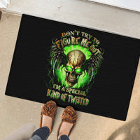 Skull Rubber Doormat Don't Try To Figured Me Out - Wonder Print Shop