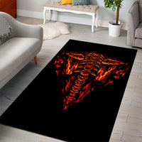 Flame Skull Area Rug SKull Face Inside Me - Wonder Print Shop