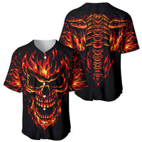 Flame Skull Baseball Jersey SKull Face Inside Me - Wonder Print Shop