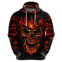Flame Skull Hoodie SKull Face Inside Me - Wonder Print Shop