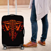 Flame Skull Luggage Cover SKull Face Inside Me - Wonder Print Shop