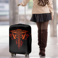 Flame Skull Luggage Cover SKull Face Inside Me - Wonder Print Shop