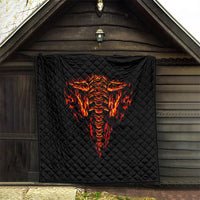 Flame Skull Quilt SKull Face Inside Me - Wonder Print Shop
