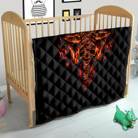 Flame Skull Quilt SKull Face Inside Me - Wonder Print Shop