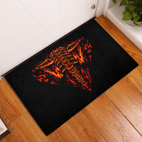 Flame Skull Rubber Doormat SKull Face Inside Me - Wonder Print Shop