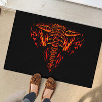 Flame Skull Rubber Doormat SKull Face Inside Me - Wonder Print Shop