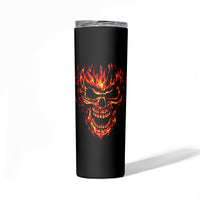 Flame Skull Skinny Tumbler SKull Face Inside Me - Wonder Print Shop