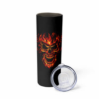 Flame Skull Skinny Tumbler SKull Face Inside Me - Wonder Print Shop