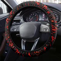 Flame Skull Steering Wheel Cover SKull Face Inside Me - Wonder Print Shop