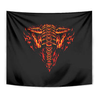 Flame Skull Tapestry SKull Face Inside Me - Wonder Print Shop