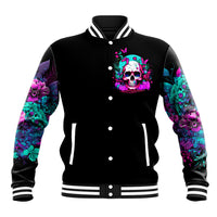 Skull Baseball Jacket Hello Darkness My Old Friend Pinky - Wonder Print Shop
