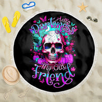 Skull Beach Blanket Hello Darkness My Old Friend Pinky - Wonder Print Shop