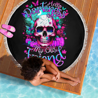 Skull Beach Blanket Hello Darkness My Old Friend Pinky - Wonder Print Shop