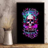 Skull Canvas Wall Art Hello Darkness My Old Friend Pinky - Wonder Print Shop