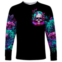 Skull Long Sleeve Shirt Hello Darkness My Old Friend Pinky - Wonder Print Shop