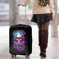 Skull Luggage Cover Hello Darkness My Old Friend Pinky - Wonder Print Shop