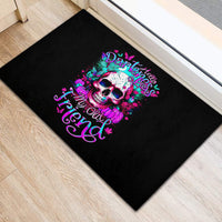 Skull Rubber Doormat Hello Darkness My Old Friend Pinky - Wonder Print Shop