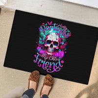 Skull Rubber Doormat Hello Darkness My Old Friend Pinky - Wonder Print Shop