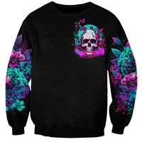 Skull Sweatshirt Hello Darkness My Old Friend Pinky - Wonder Print Shop