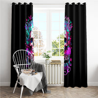 Skull Window Curtain Hello Darkness My Old Friend Pinky - Wonder Print Shop