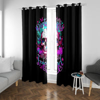 Skull Window Curtain Hello Darkness My Old Friend Pinky - Wonder Print Shop
