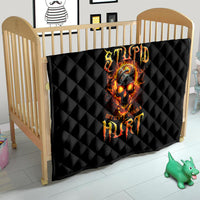 Flame Skull Quilt I Can Fix Stupid But That Hurt - Wonder Print Shop