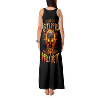 Flame Skull Tank Maxi Dress I Can Fix Stupid But That Hurt - Wonder Print Shop