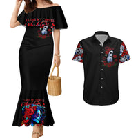 Skull Rose Couples Matching Mermaid Dress and Hawaiian Shirt I Love My Curve My Tattoo My Imperfection - Wonder Print Shop