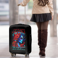 Skull Rose Luggage Cover I Love My Curve My Tattoo My Imperfection - Wonder Print Shop