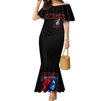 Skull Rose Mermaid Dress I Love My Curve My Tattoo My Imperfection - Wonder Print Shop
