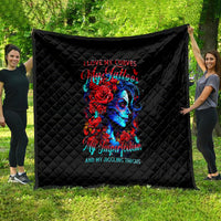 Skull Rose Quilt I Love My Curve My Tattoo My Imperfection - Wonder Print Shop