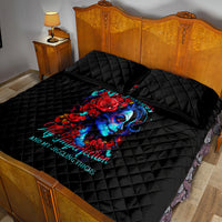 Skull Rose Quilt Bed Set I Love My Curve My Tattoo My Imperfection - Wonder Print Shop