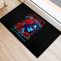 Skull Rose Rubber Doormat I Love My Curve My Tattoo My Imperfection - Wonder Print Shop