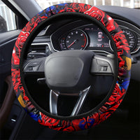 Skull Rose Steering Wheel Cover I Love My Curve My Tattoo My Imperfection - Wonder Print Shop