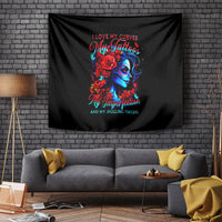 Skull Rose Tapestry I Love My Curve My Tattoo My Imperfection - Wonder Print Shop