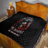 Blood Skull Quilt I Never Alone My Demon With Me 24/7 - Wonder Print Shop